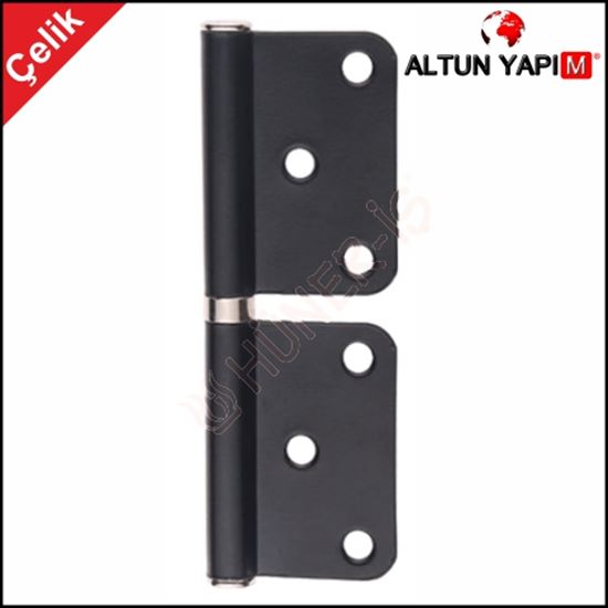 ALTUNYAPI 12cm ÇELİK PANEL SİYAH MENTEŞE (2mm) resimleri