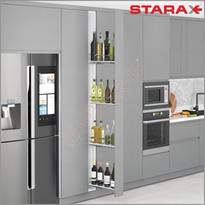 STARAX TANDEM RAYLI FRENLİ BUZDOLABI YANI BOY ŞİŞELİK Resmi