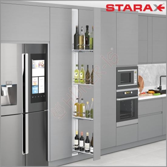 STARAX TANDEM RAYLI FRENLİ BUZDOLABI YANI BOY ŞİŞELİK resimleri