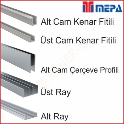 MP 6mm HAFİF CAM KAPAK RAYLARI (3Mt) Resmi