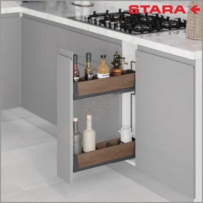 STARAX TANDEM RAYLI FRENLİ ŞİŞELİK (UNIQUE.WOOD) Resmi