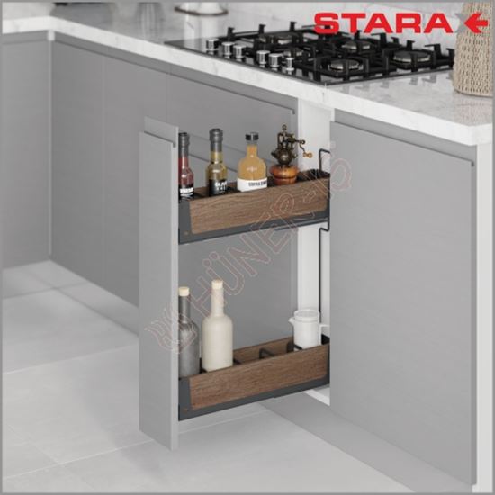 STARAX TANDEM RAYLI FRENLİ ŞİŞELİK (UNIQUE.WOOD) resimleri